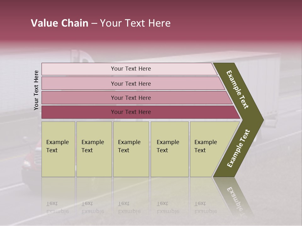 Passing Trucks On The Highway PowerPoint Template