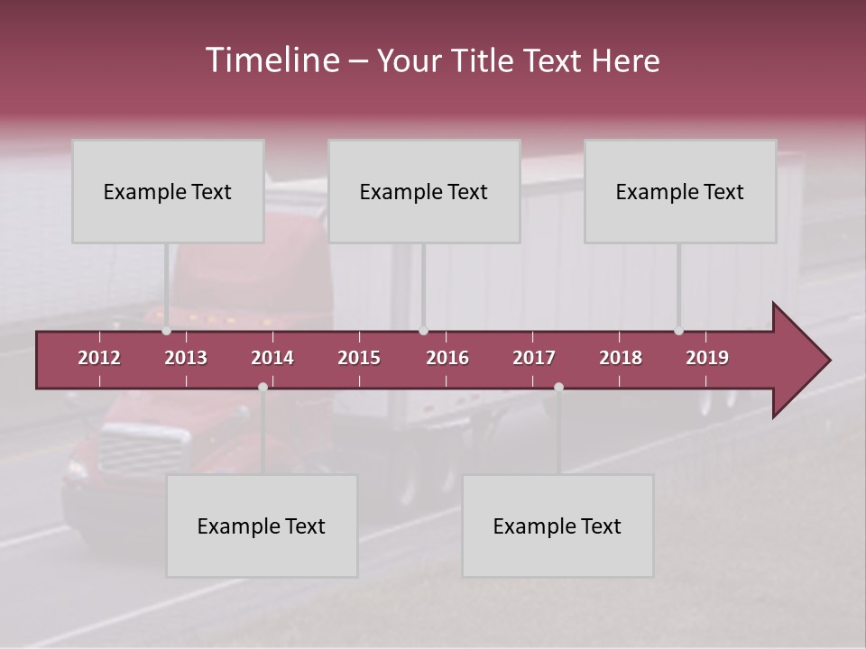 Passing Trucks On The Highway PowerPoint Template