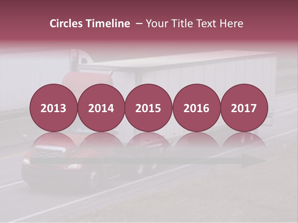 Passing Trucks On The Highway PowerPoint Template