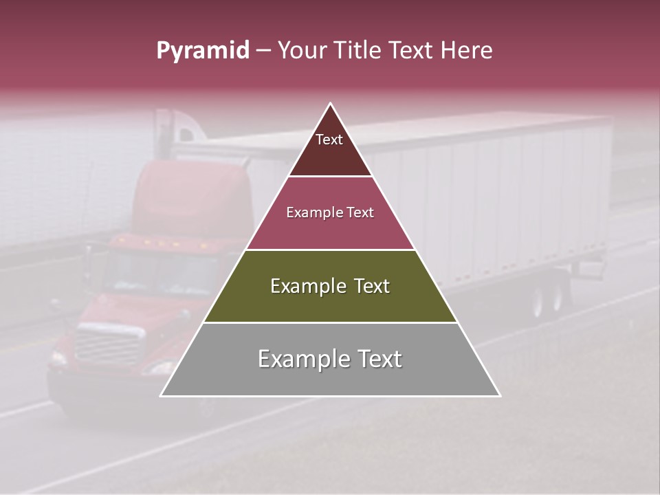 Passing Trucks On The Highway PowerPoint Template