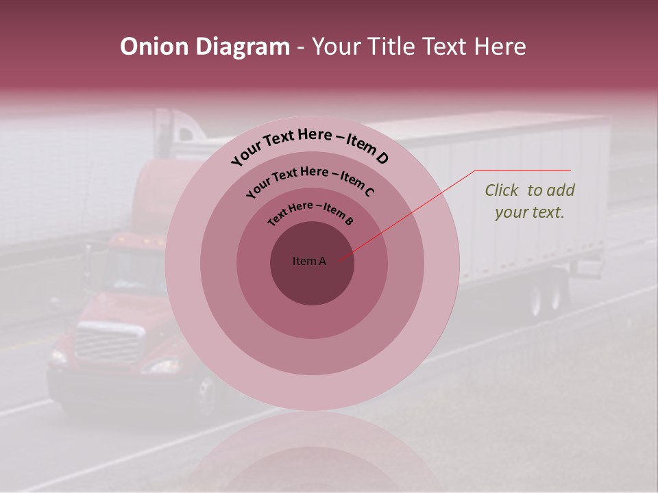 Passing Trucks On The Highway PowerPoint Template