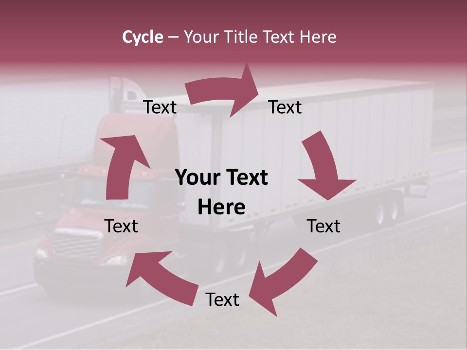 Passing Trucks On The Highway PowerPoint Template