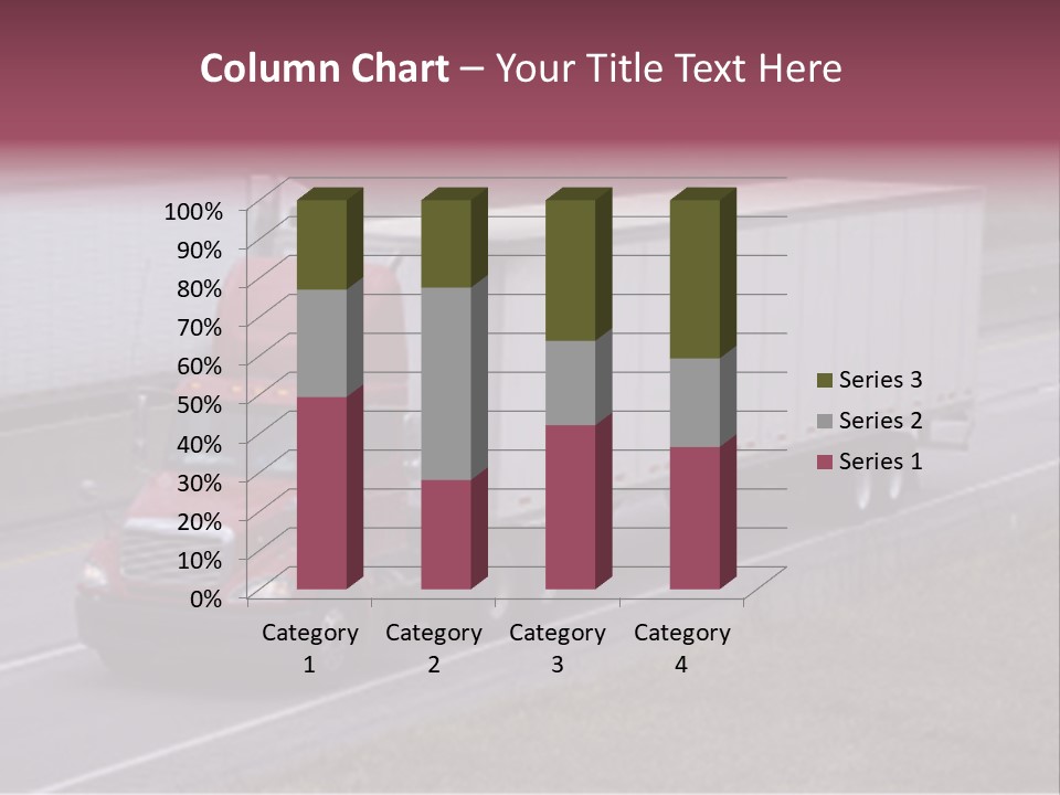 Passing Trucks On The Highway PowerPoint Template