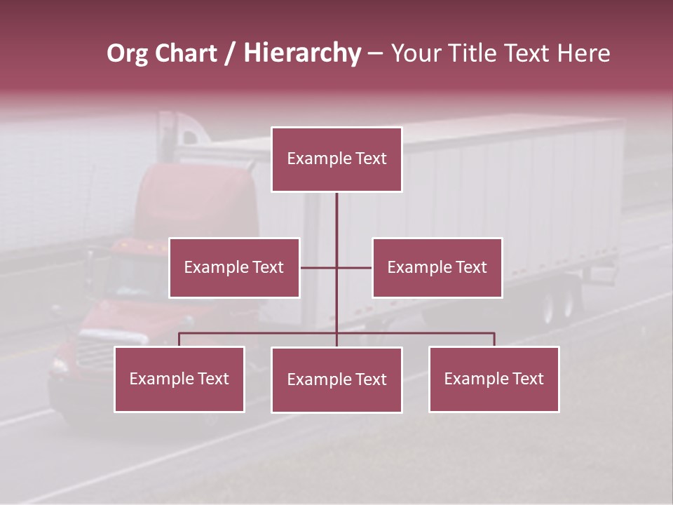 Passing Trucks On The Highway PowerPoint Template