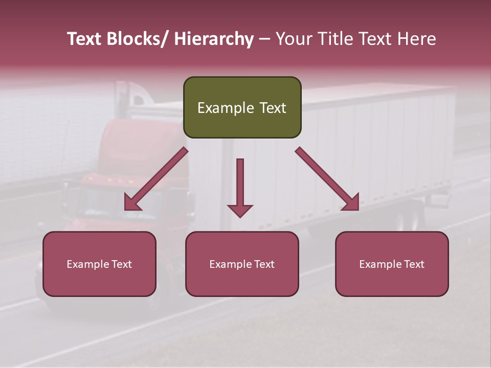 Passing Trucks On The Highway PowerPoint Template
