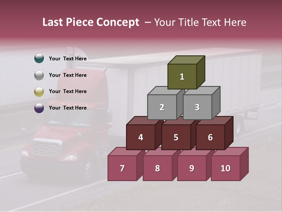 Passing Trucks On The Highway PowerPoint Template