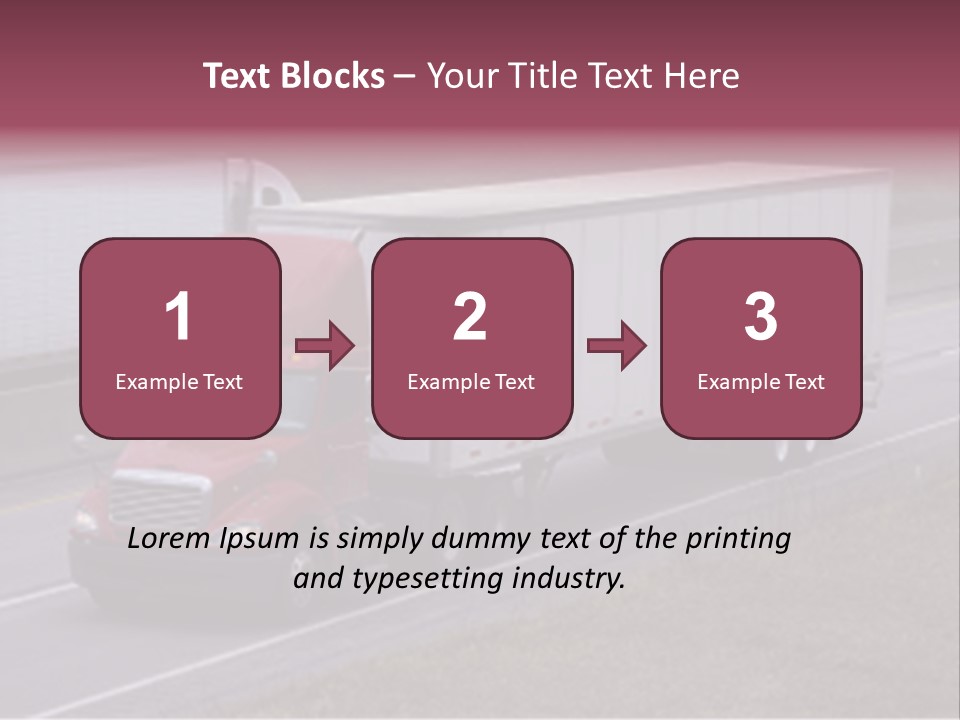 Passing Trucks On The Highway PowerPoint Template