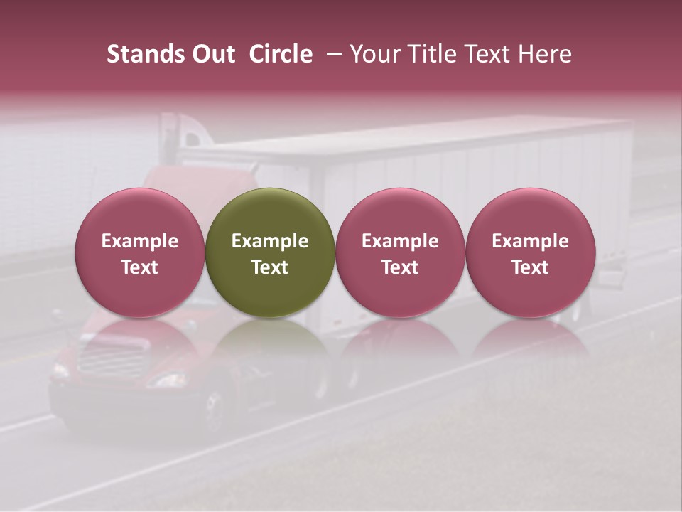 Passing Trucks On The Highway PowerPoint Template