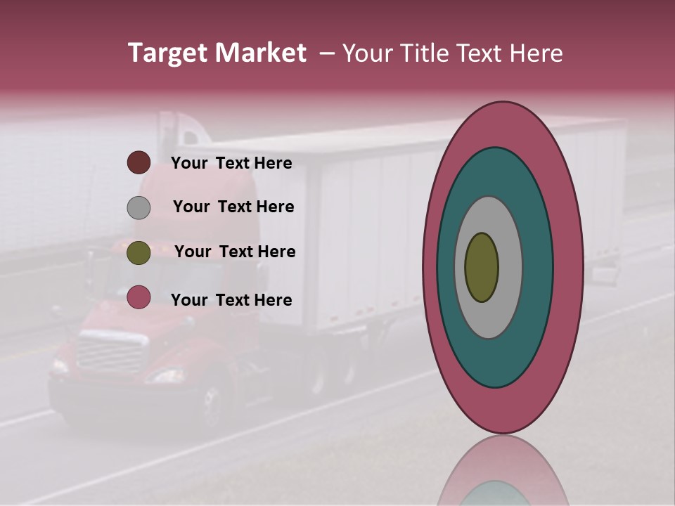 Passing Trucks On The Highway PowerPoint Template