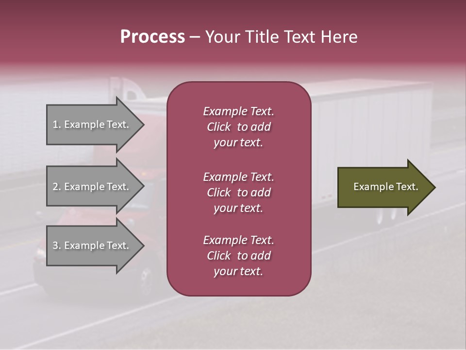 Passing Trucks On The Highway PowerPoint Template