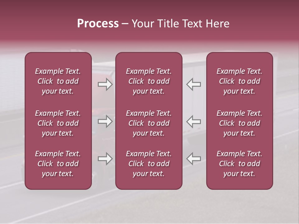 Passing Trucks On The Highway PowerPoint Template