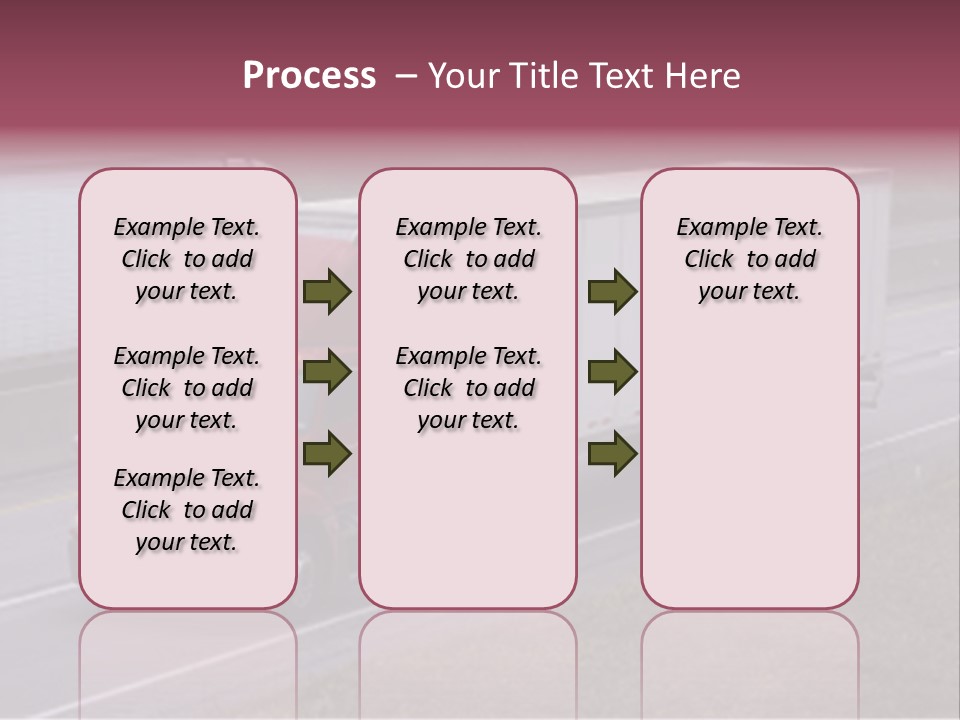 Passing Trucks On The Highway PowerPoint Template