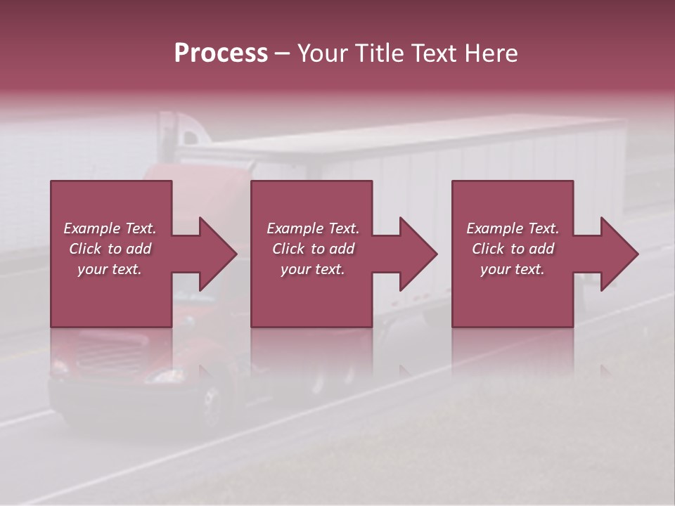Passing Trucks On The Highway PowerPoint Template