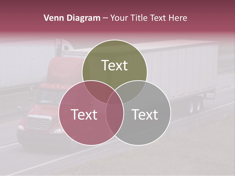 Passing Trucks On The Highway PowerPoint Template