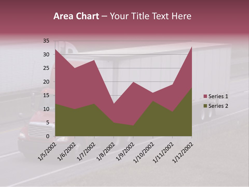 Passing Trucks On The Highway PowerPoint Template