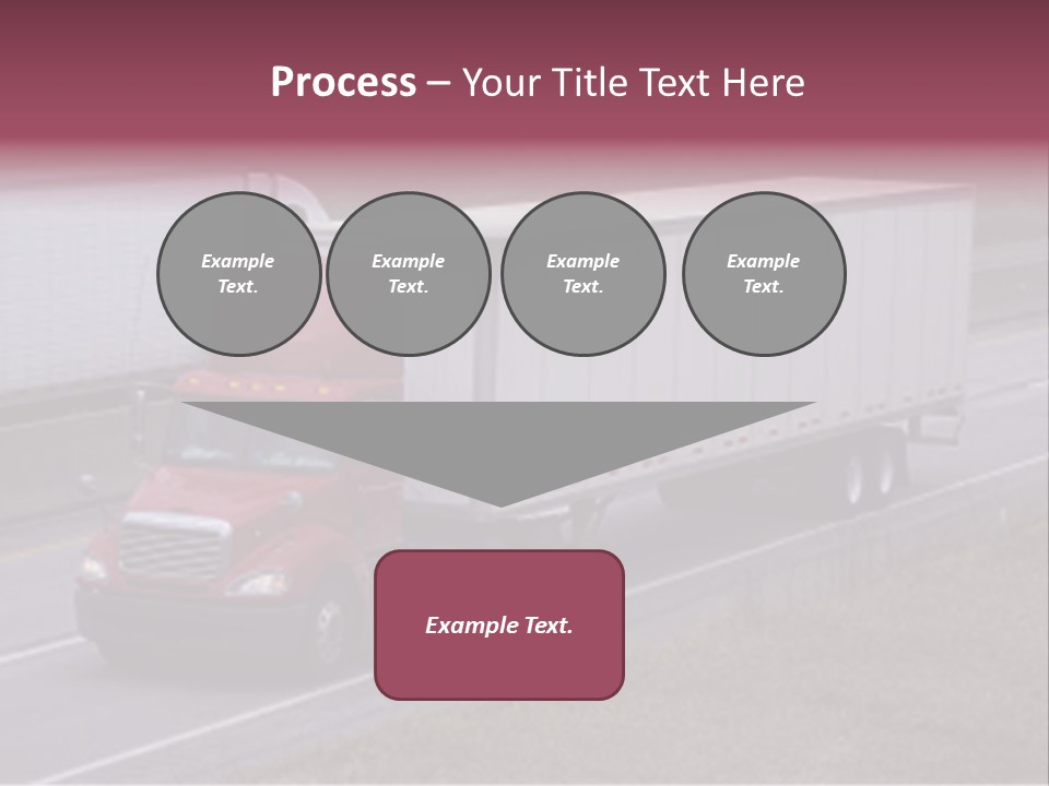 Passing Trucks On The Highway PowerPoint Template