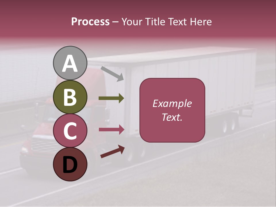 Passing Trucks On The Highway PowerPoint Template