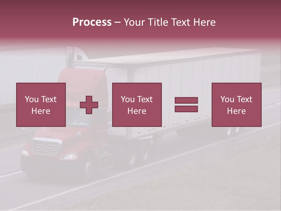 Passing Trucks On The Highway PowerPoint Template