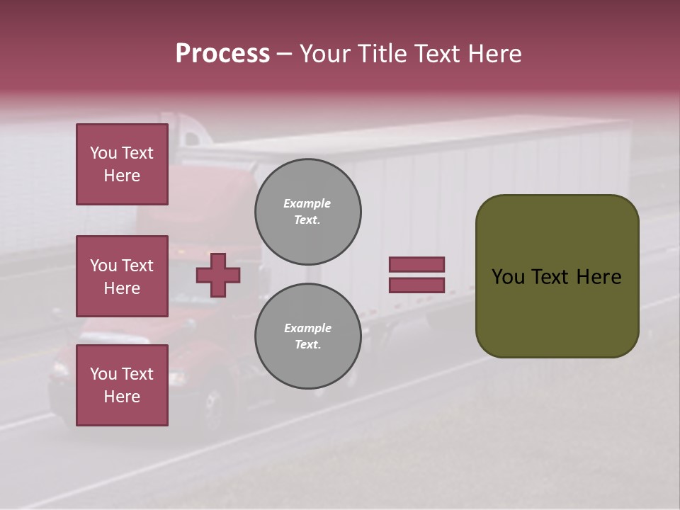 Passing Trucks On The Highway PowerPoint Template