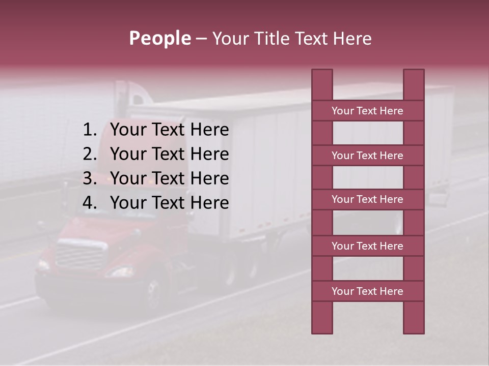 Passing Trucks On The Highway PowerPoint Template