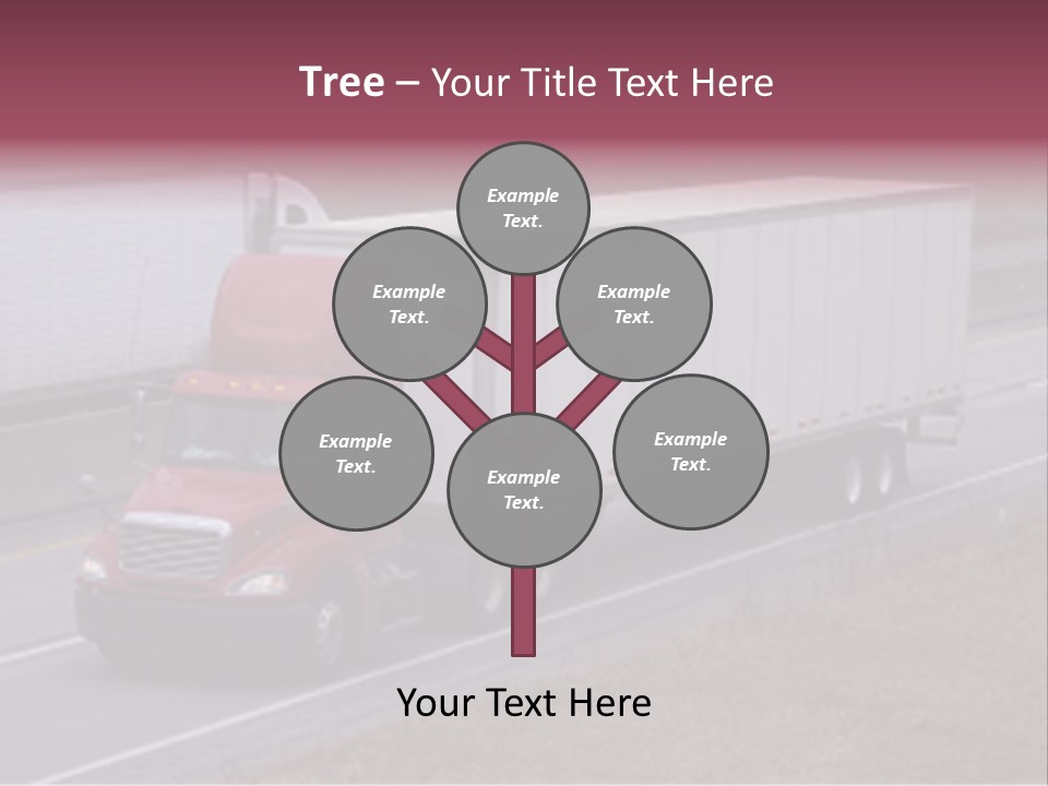 Passing Trucks On The Highway PowerPoint Template