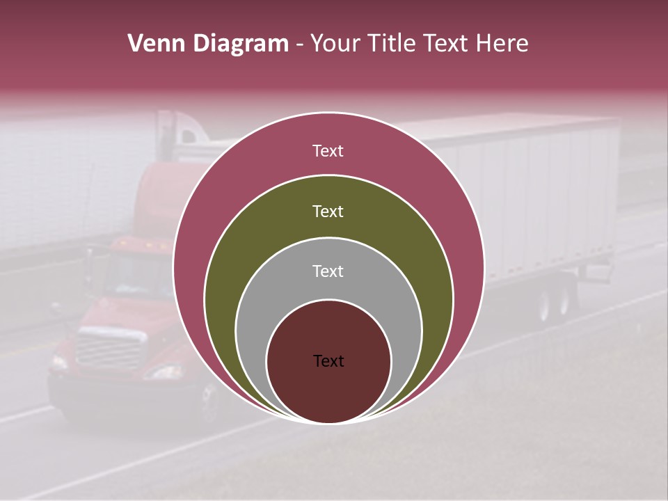Passing Trucks On The Highway PowerPoint Template
