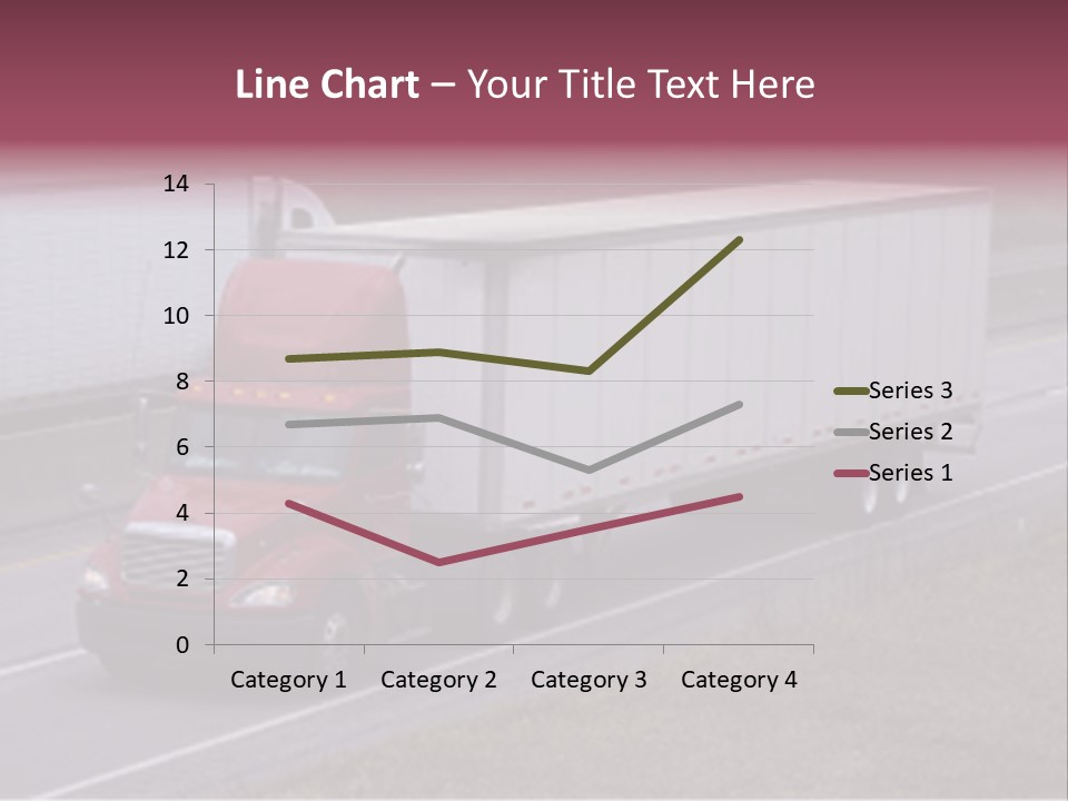 Passing Trucks On The Highway PowerPoint Template
