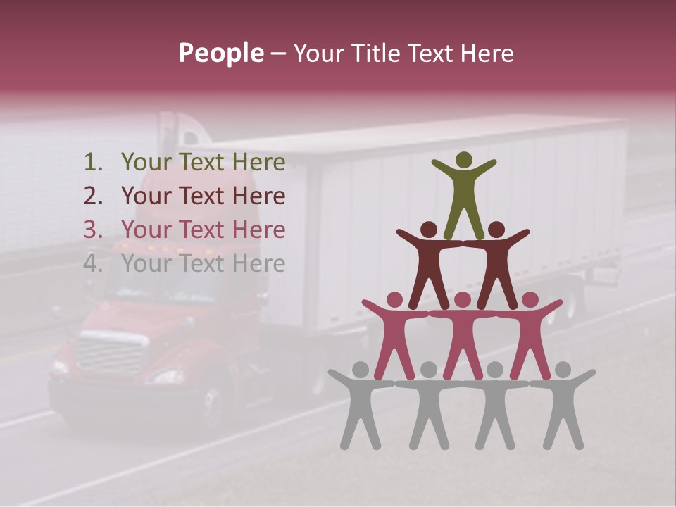 Passing Trucks On The Highway PowerPoint Template