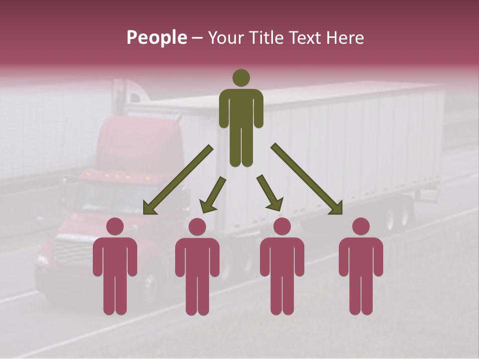 Passing Trucks On The Highway PowerPoint Template