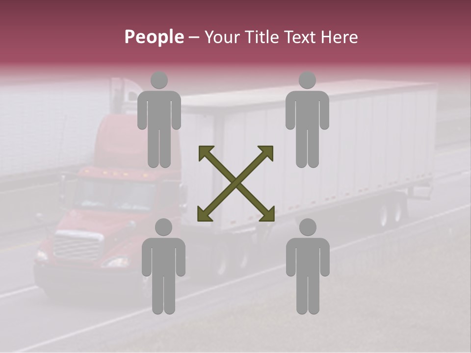 Passing Trucks On The Highway PowerPoint Template