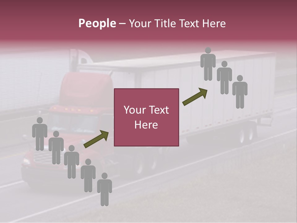 Passing Trucks On The Highway PowerPoint Template
