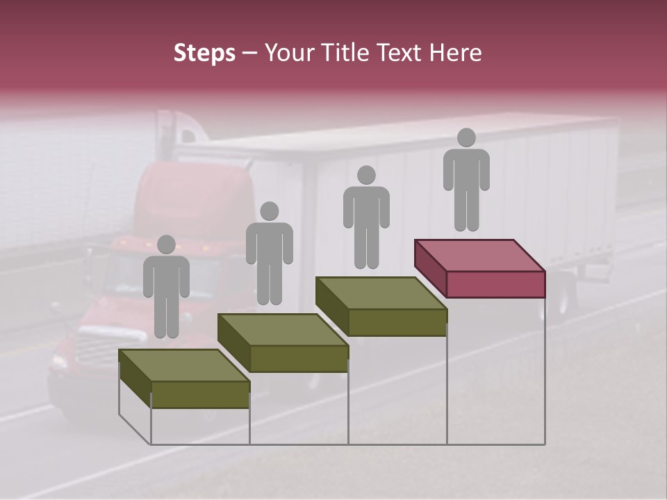 Passing Trucks On The Highway PowerPoint Template