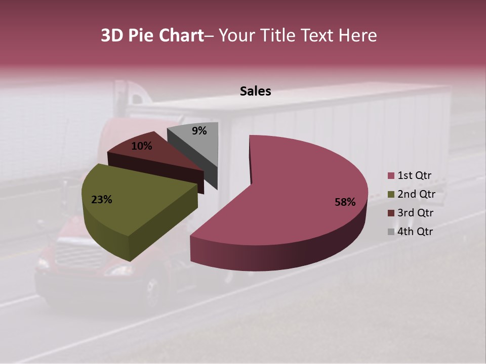 Passing Trucks On The Highway PowerPoint Template