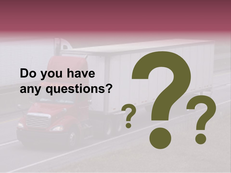 Passing Trucks On The Highway PowerPoint Template