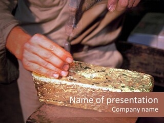 Gold Ingot PowerPoint Template