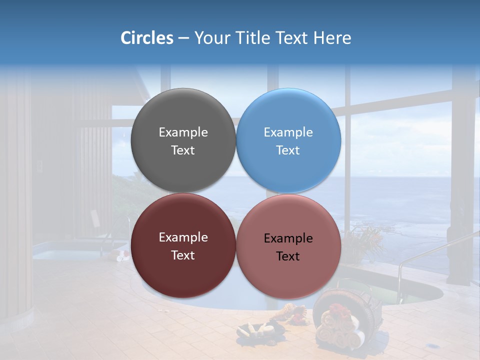 Flying Girl With Colorful Umbrella In The Blue Blue Sky PowerPoint Template