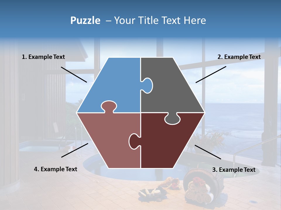 Flying Girl With Colorful Umbrella In The Blue Blue Sky PowerPoint Template