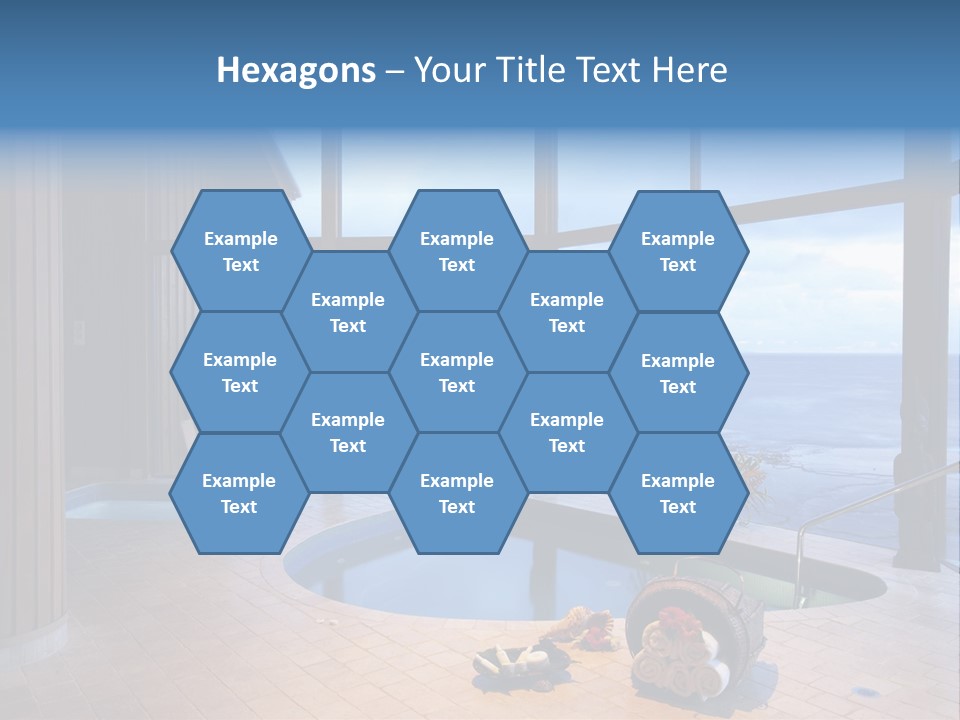 Flying Girl With Colorful Umbrella In The Blue Blue Sky PowerPoint Template