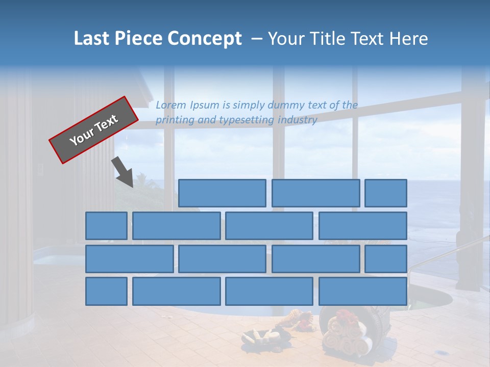 Flying Girl With Colorful Umbrella In The Blue Blue Sky PowerPoint Template