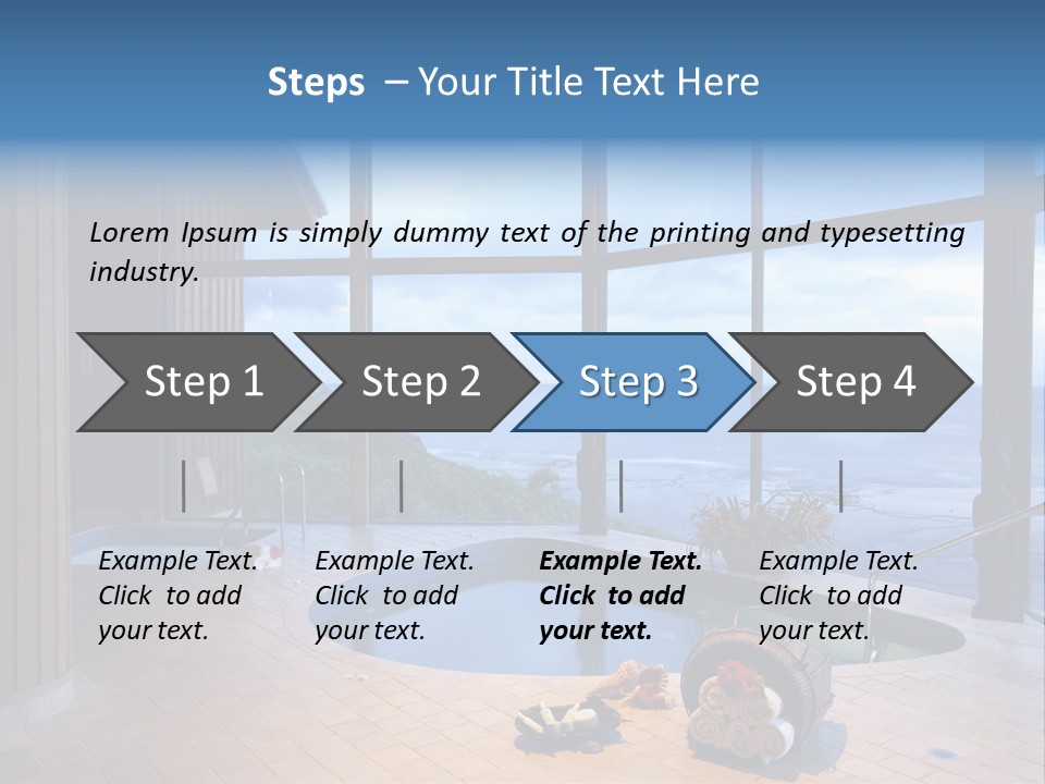 Flying Girl With Colorful Umbrella In The Blue Blue Sky PowerPoint Template