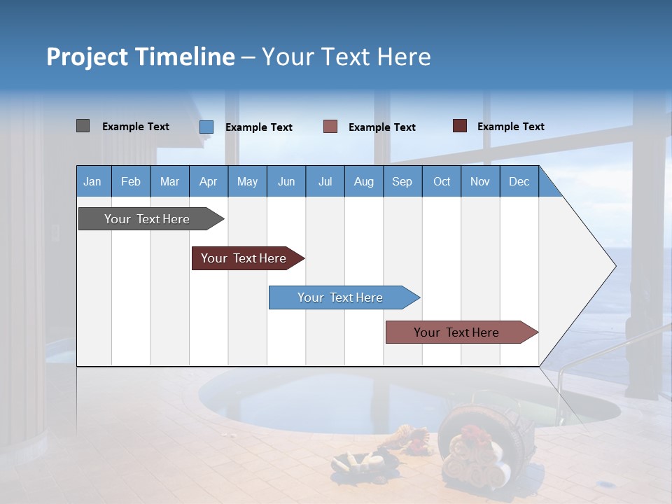 Flying Girl With Colorful Umbrella In The Blue Blue Sky PowerPoint Template