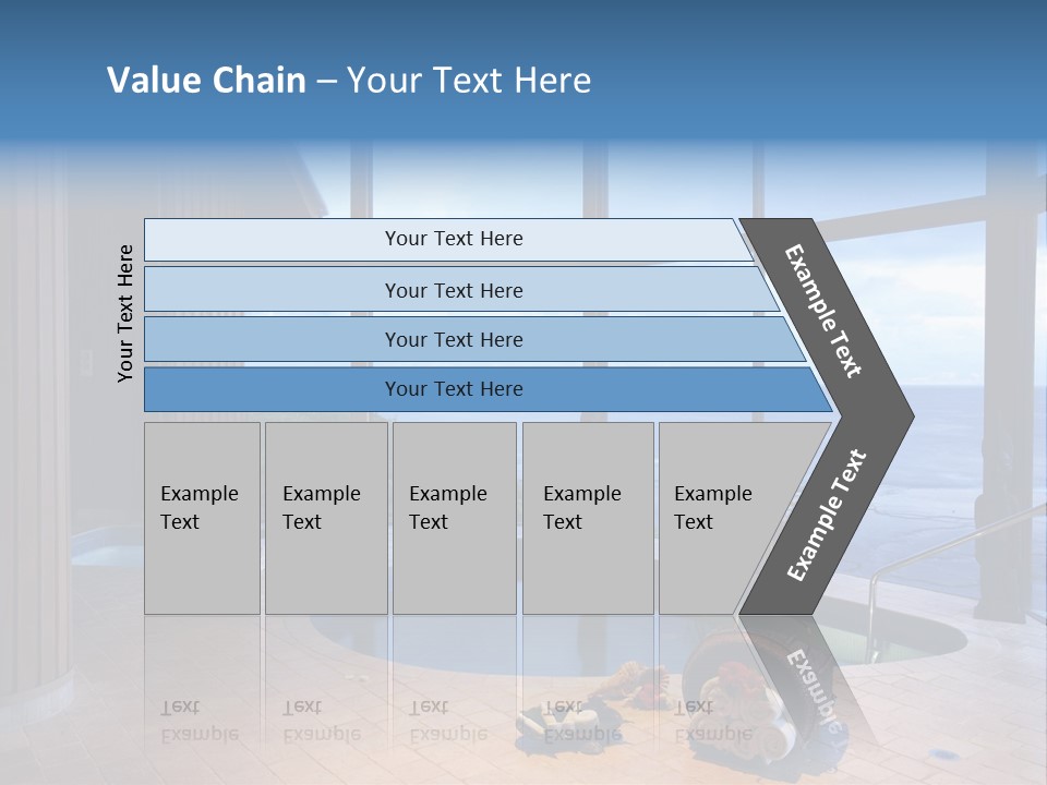 Flying Girl With Colorful Umbrella In The Blue Blue Sky PowerPoint Template