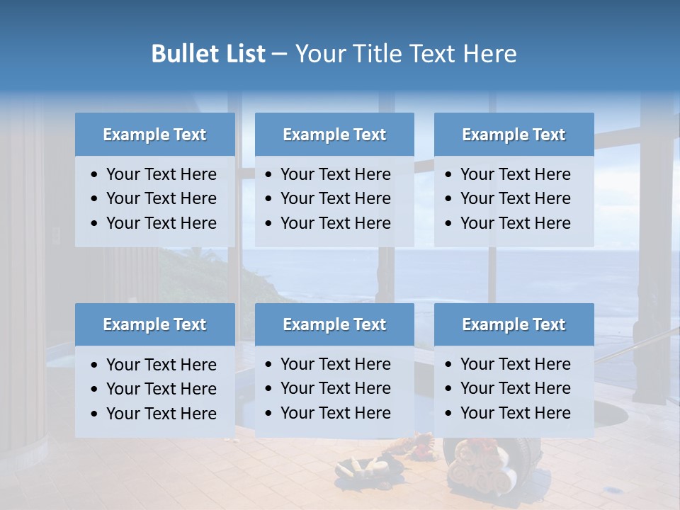 Flying Girl With Colorful Umbrella In The Blue Blue Sky PowerPoint Template