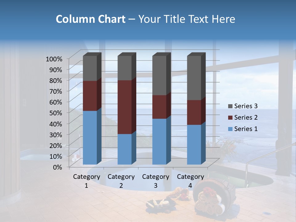 Flying Girl With Colorful Umbrella In The Blue Blue Sky PowerPoint Template