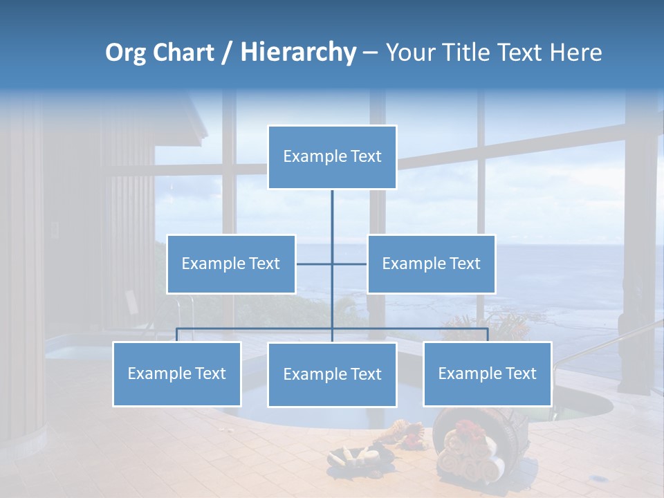 Flying Girl With Colorful Umbrella In The Blue Blue Sky PowerPoint Template