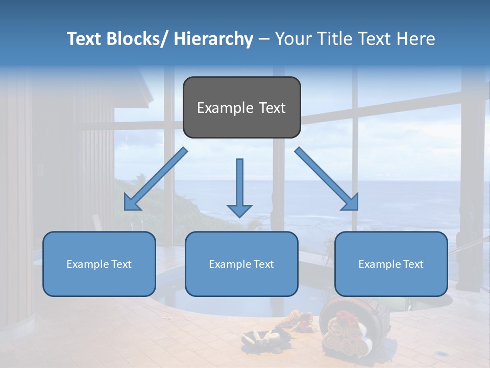 Flying Girl With Colorful Umbrella In The Blue Blue Sky PowerPoint Template