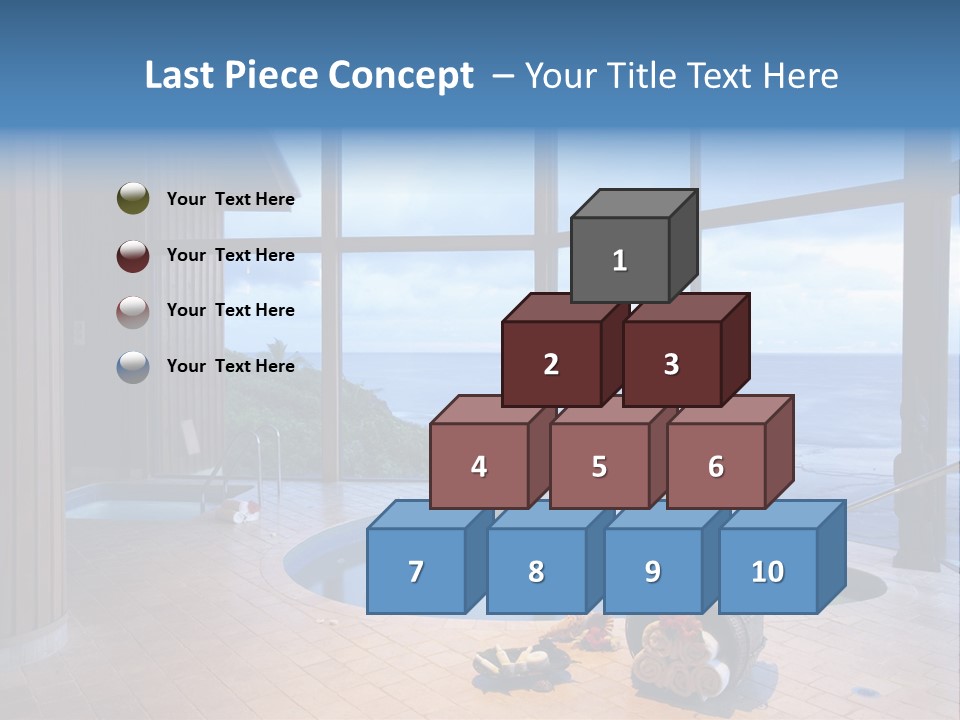 Flying Girl With Colorful Umbrella In The Blue Blue Sky PowerPoint Template