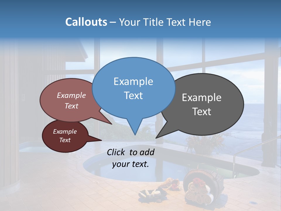 Flying Girl With Colorful Umbrella In The Blue Blue Sky PowerPoint Template