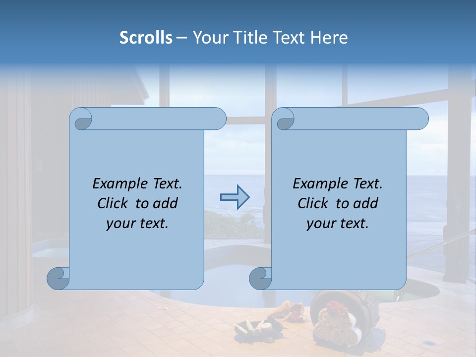 Flying Girl With Colorful Umbrella In The Blue Blue Sky PowerPoint Template
