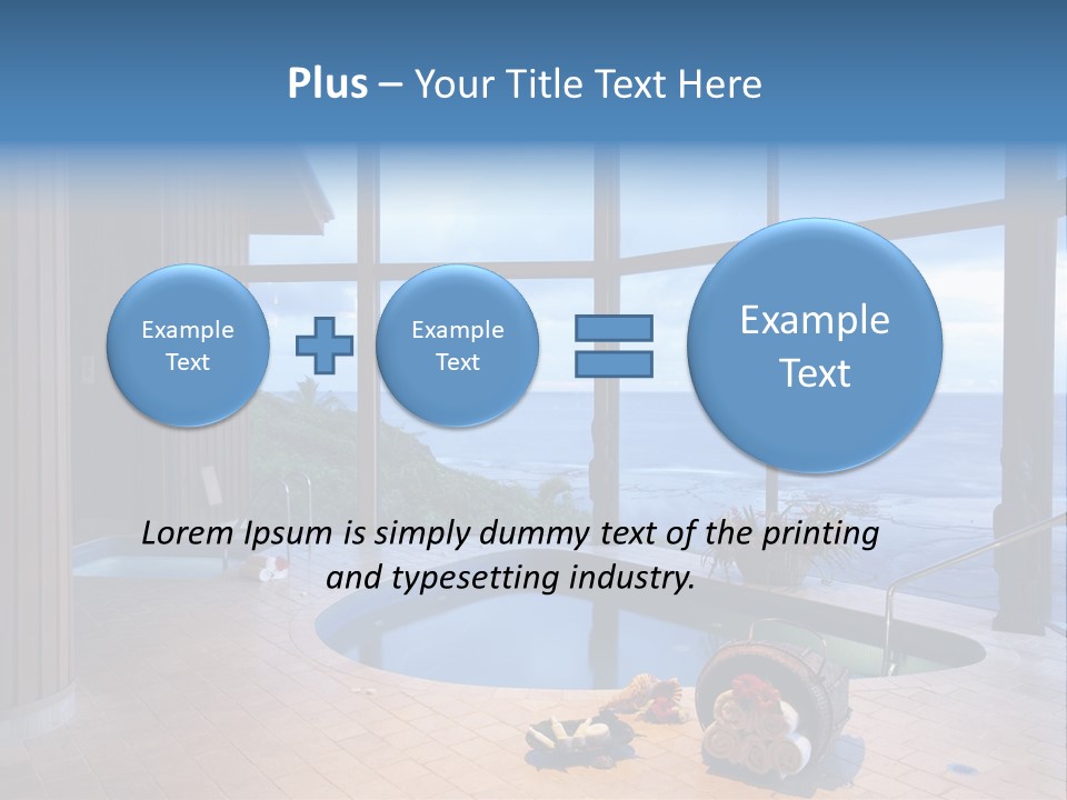 Flying Girl With Colorful Umbrella In The Blue Blue Sky PowerPoint Template